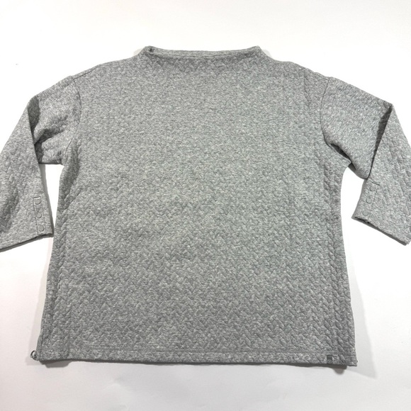 Talbots Quilted Jacquard Pullover Lurex Sweatshirt Size 2XP - Picture 2 of 9